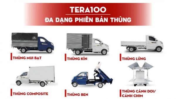 Xe Tai Teraco Tera 100 Dong Co Mitsubishi Thung 2m8 930kg 7097 4